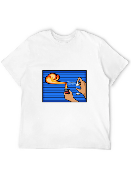 Flame Spray T-Shirt - Cool Graphic Tee