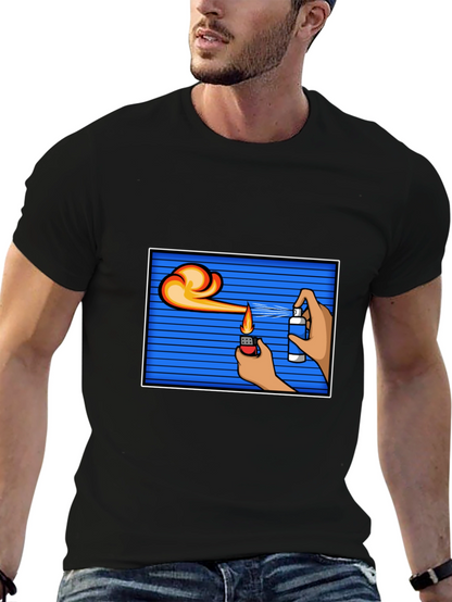 Flame Spray T-Shirt - Cool Graphic Tee