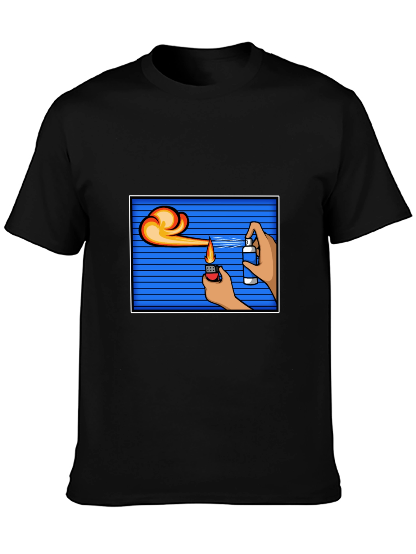 Flame Spray T-Shirt - Cool Graphic Tee