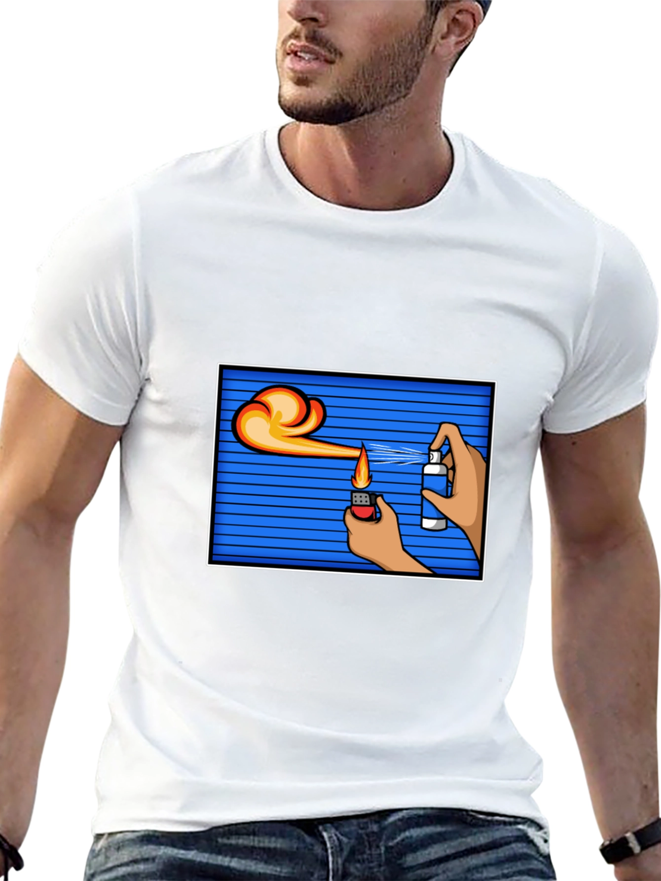 Flame Spray T-Shirt - Cool Graphic Tee