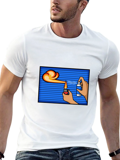 Flame Spray T-Shirt - Cool Graphic Tee