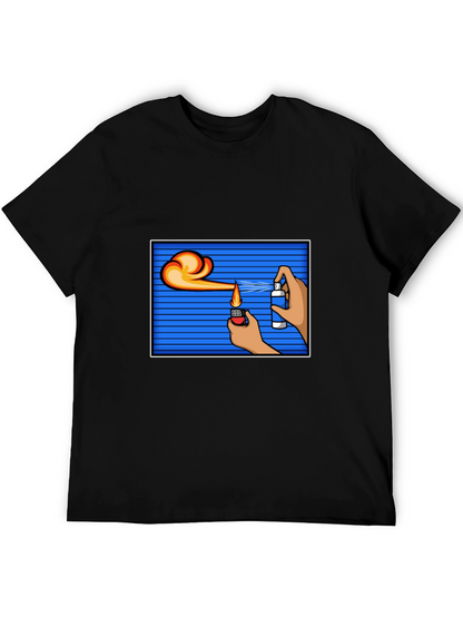 Flame Spray T-Shirt - Cool Graphic Tee