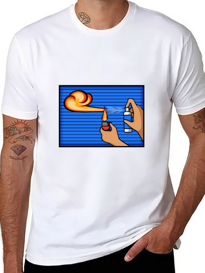 Flame Spray T-Shirt - Cool Graphic Tee