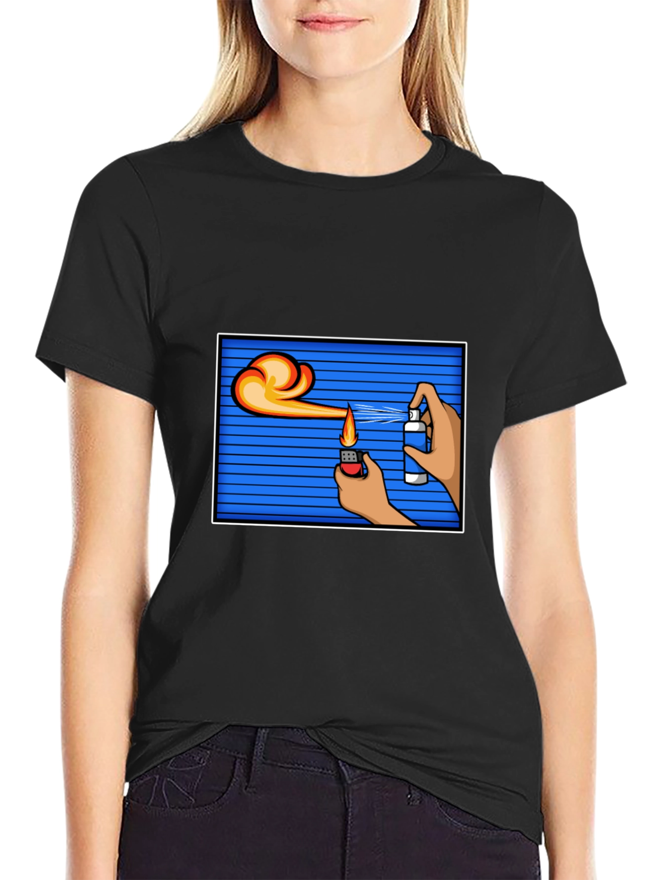 Flame Spray T-Shirt - Cool Graphic Tee