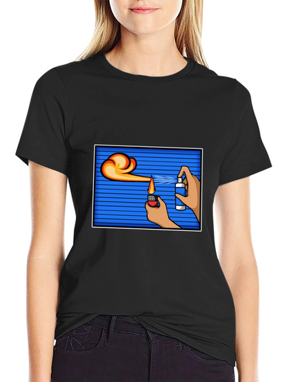 Flame Spray T-Shirt - Cool Graphic Tee