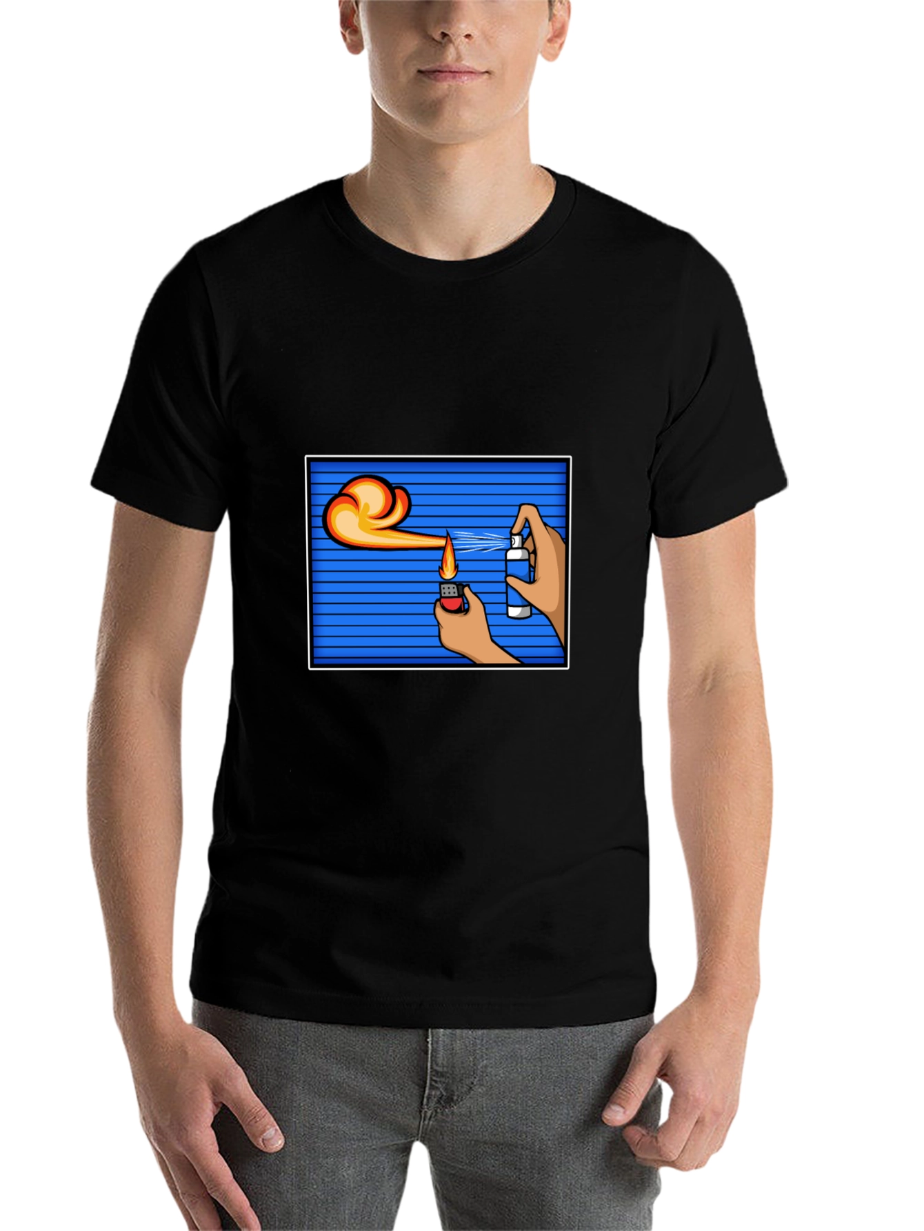Flame Spray T-Shirt - Cool Graphic Tee