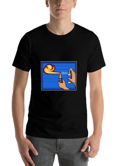 Flame Spray T-Shirt - Cool Graphic Tee