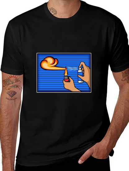 Flame Spray T-Shirt - Cool Graphic Tee