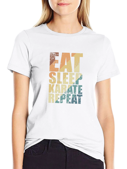 Eat Sleep Karate Repeat Graphic Tee