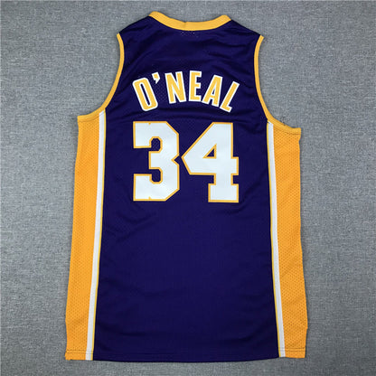 Men's Los Angeles Lakers Shaquille O'Neal #34 Purple 1999-00 Classics Jerseys