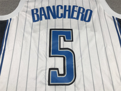 Men's Orlando Magic Paolo Banchero #5 White 2022/23 Fast Break Replica Jerseys - Association Edition