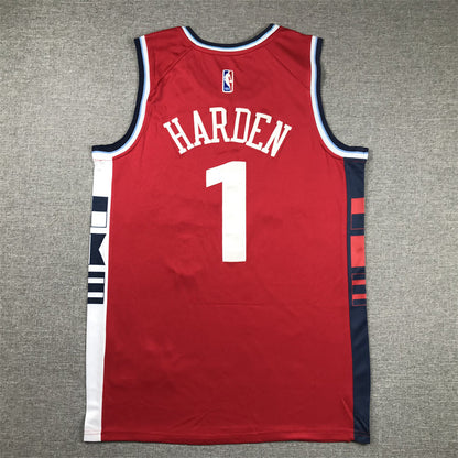 Men's LA Clippers James Harden #1 Red Swingman Player Jerseys