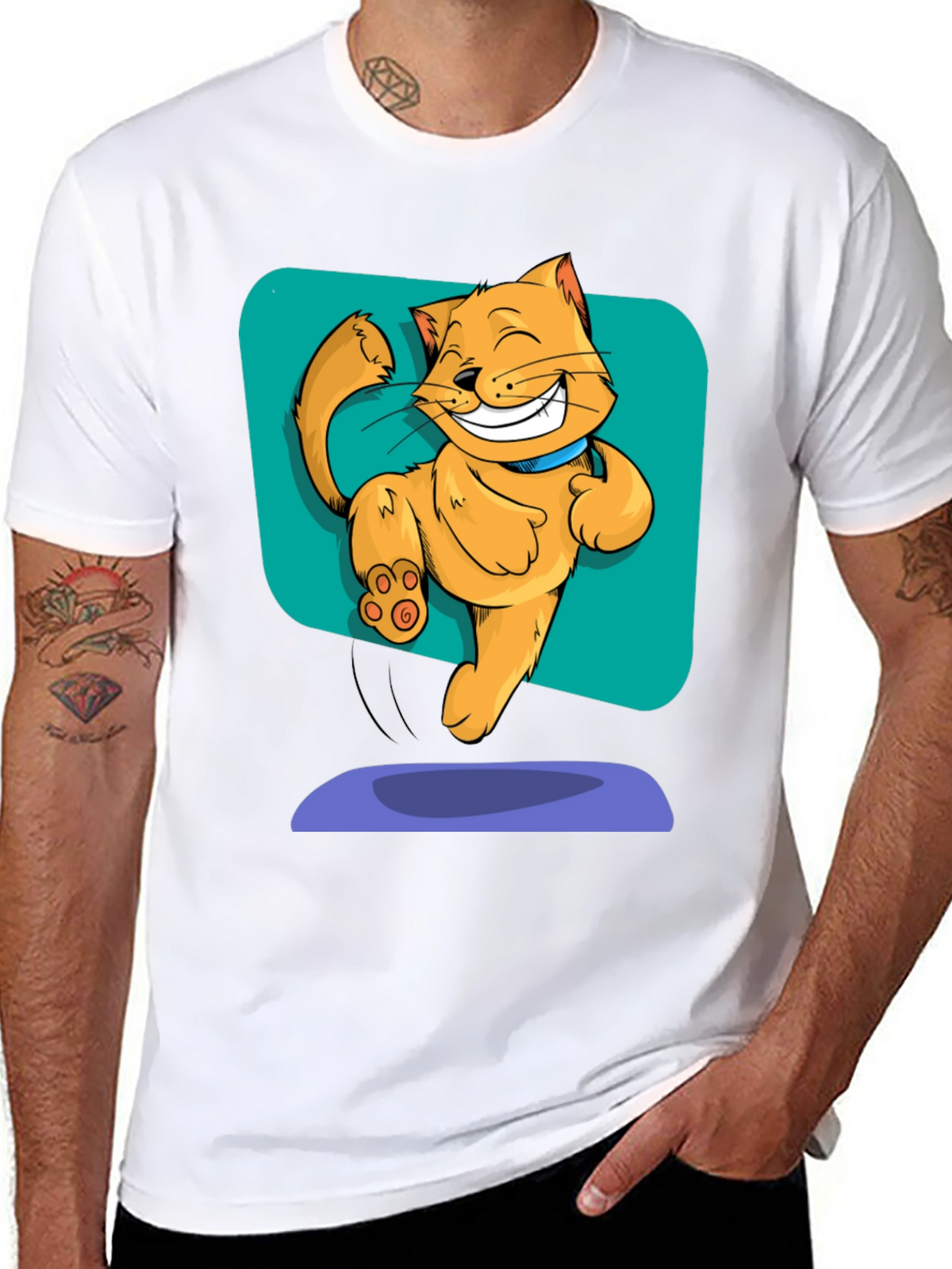 Funny Cartoon Cat T-Shirt