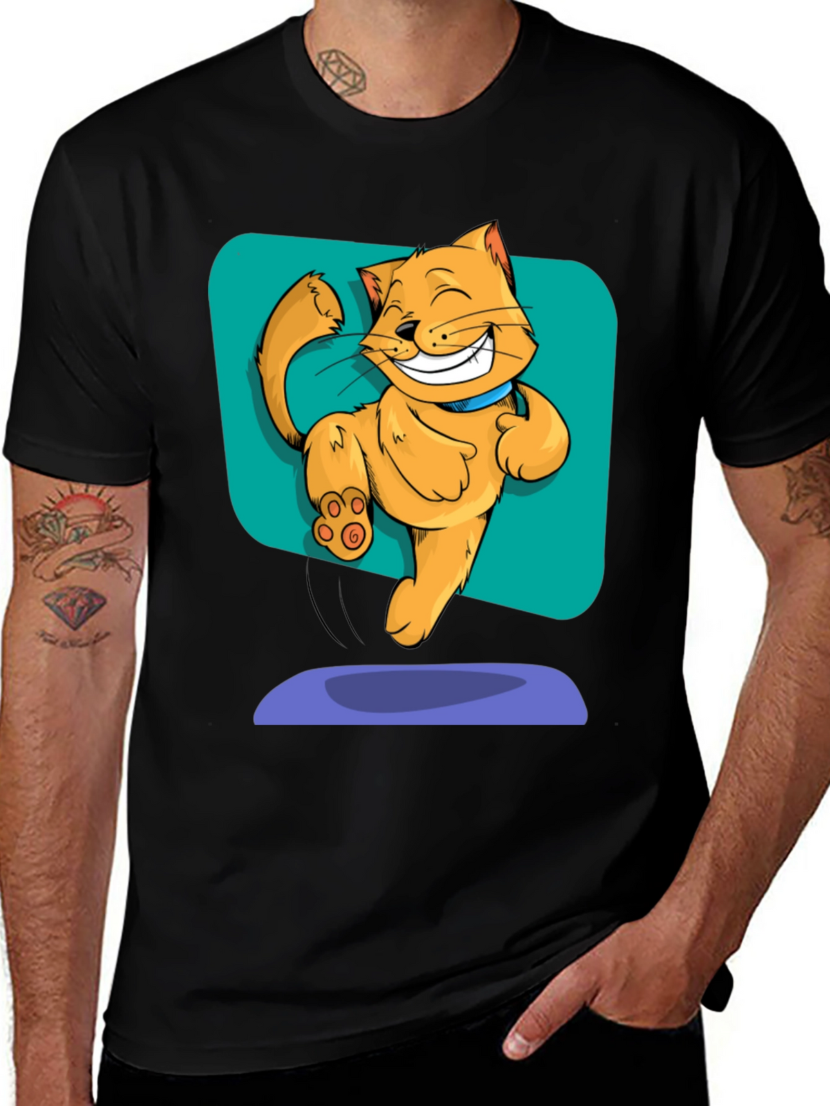 Funny Cartoon Cat T-Shirt