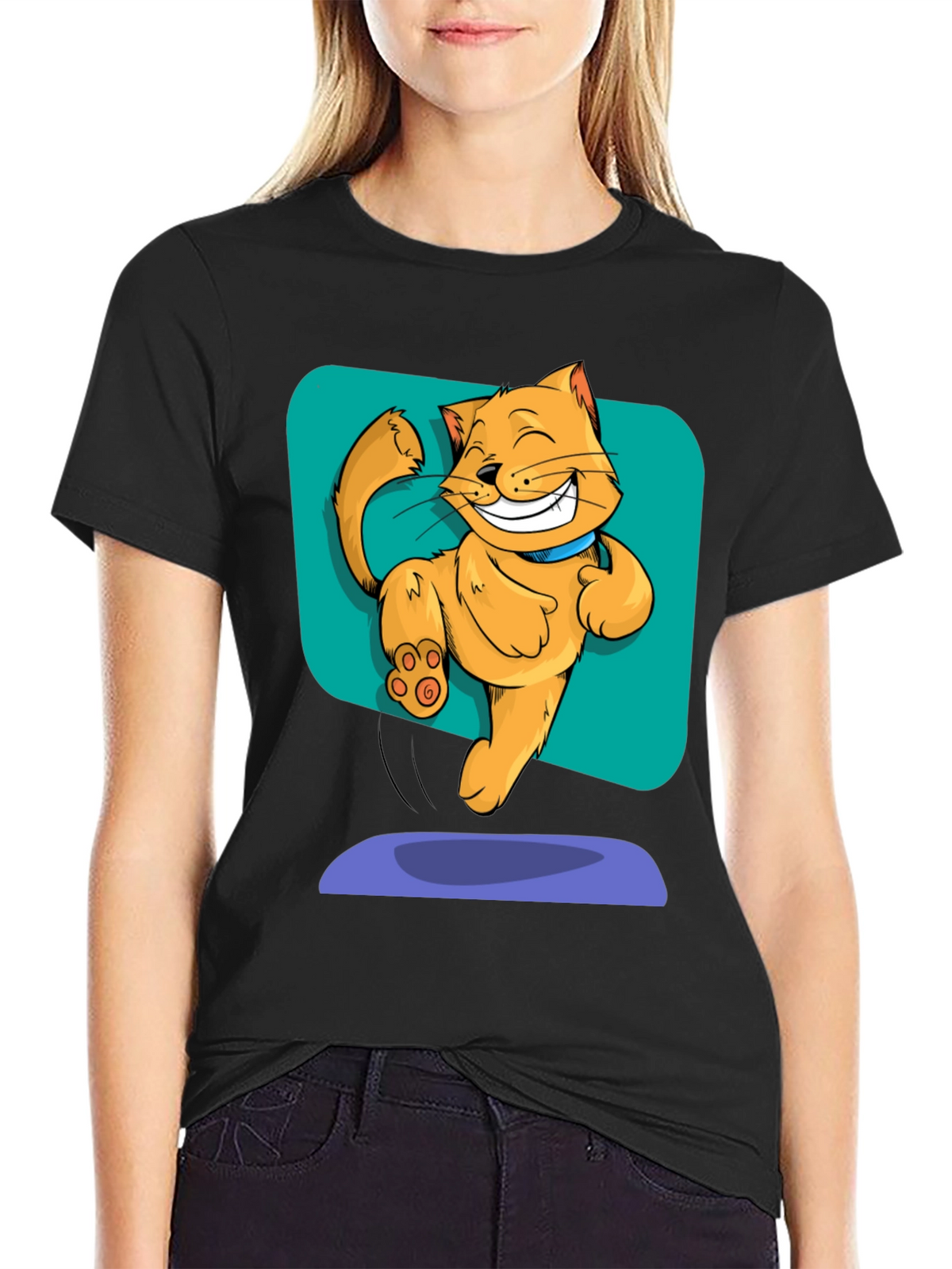 Funny Cartoon Cat T-Shirt