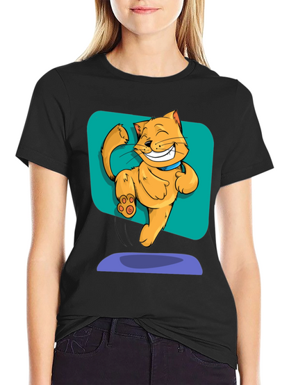 Funny Cartoon Cat T-Shirt