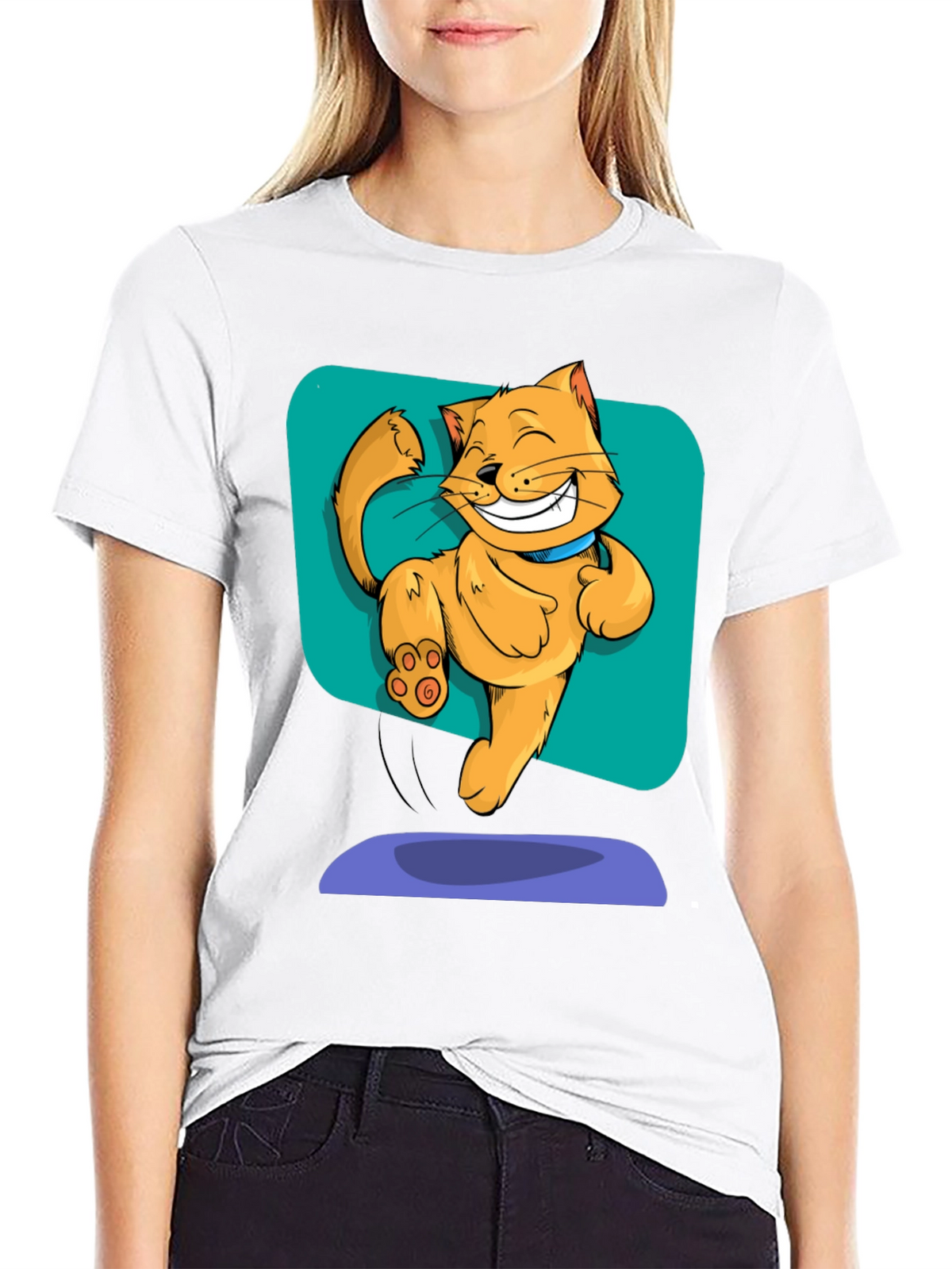 Funny Cartoon Cat T-Shirt
