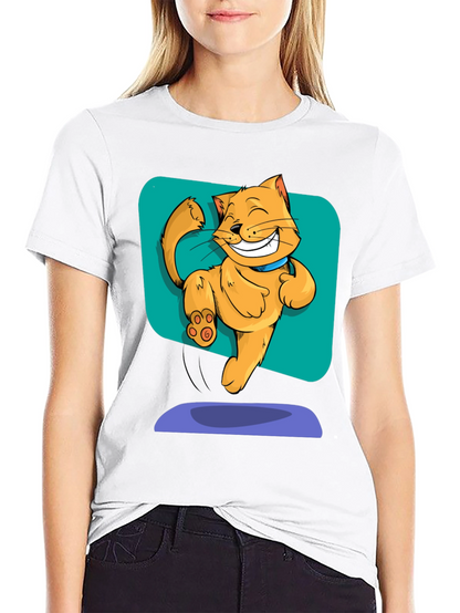 Funny Cartoon Cat T-Shirt