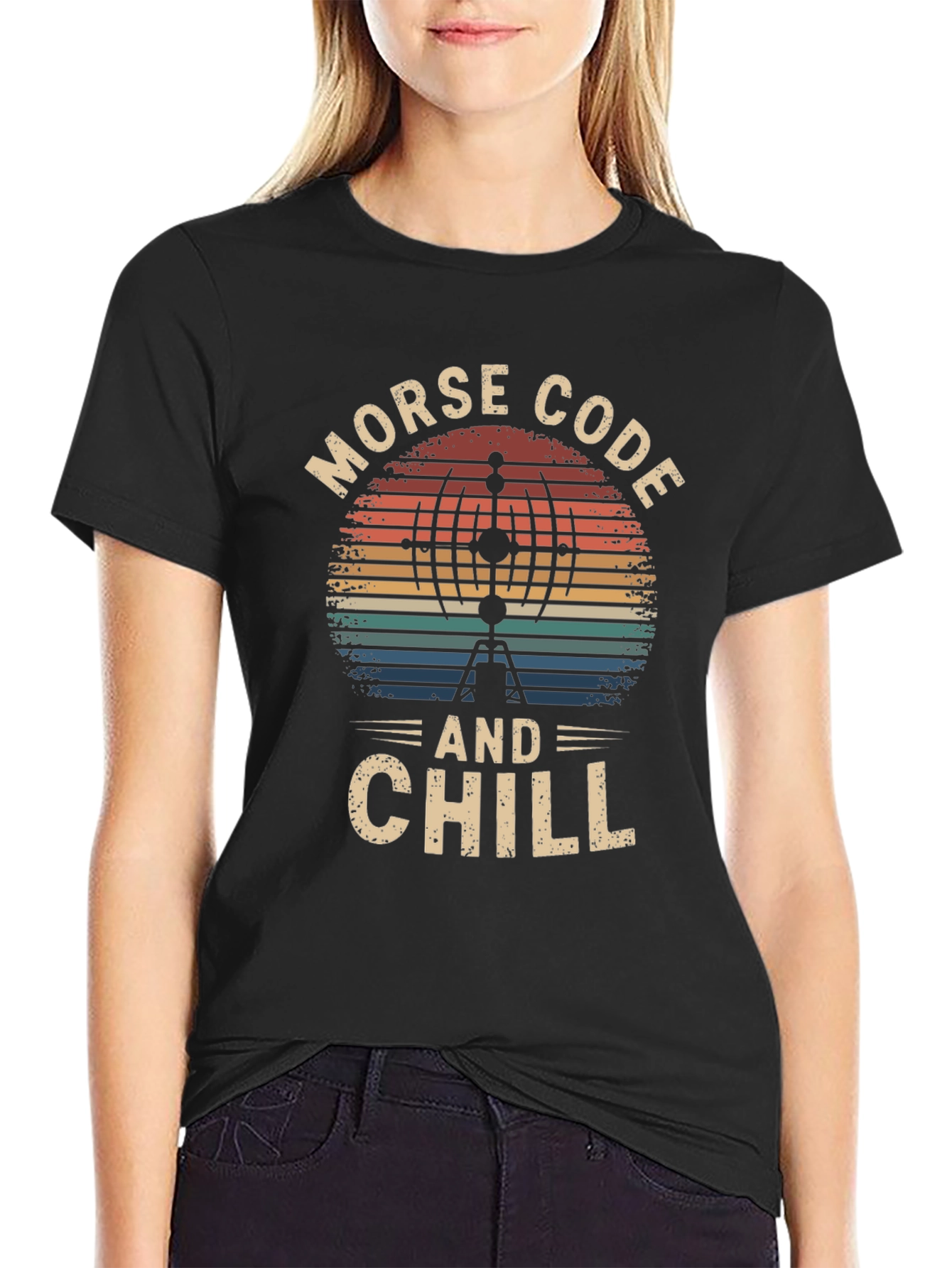 Morse Code and Chill Retro T-Shirt