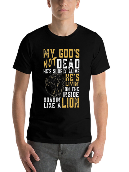My Gods Not Dead Lion Graphic T-Shirt