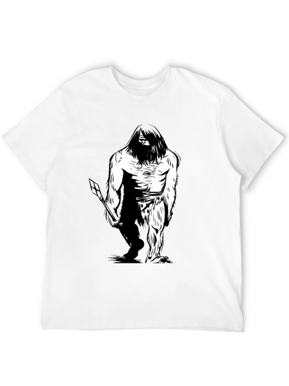 Sasquatch Graphic Tee - Black Cotton Blend T-Shirt
