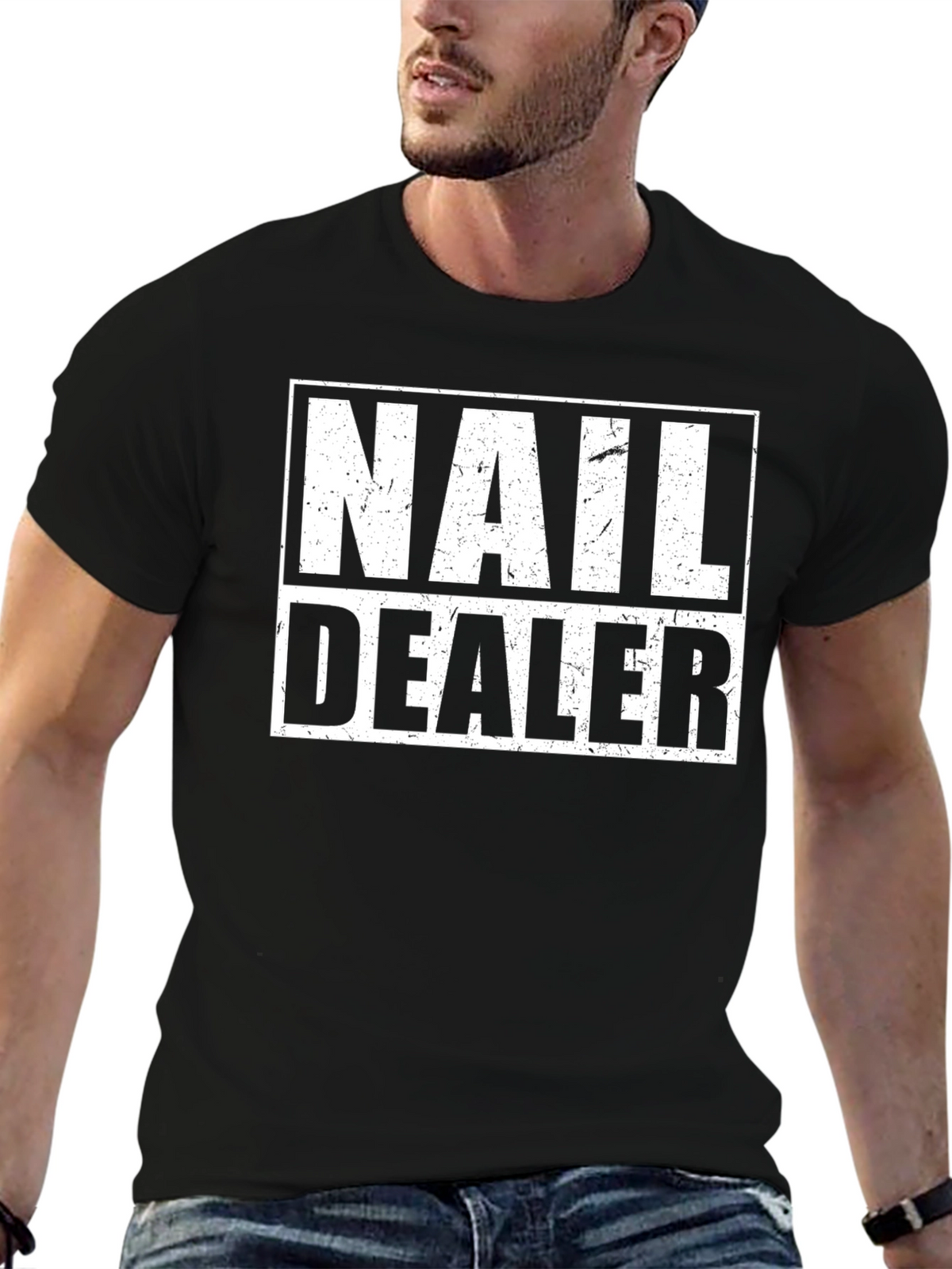 Nail Dealer Graphic Tee - Black Cotton T-Shirt