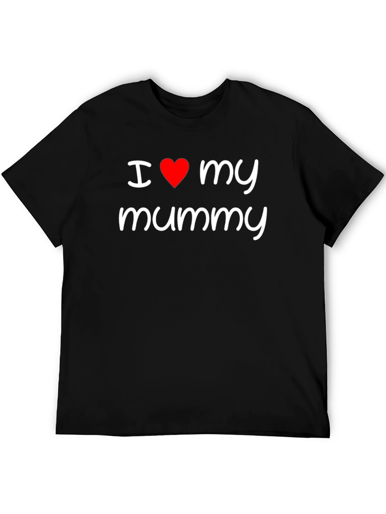 I Love My Mummy Black Graphic Tee