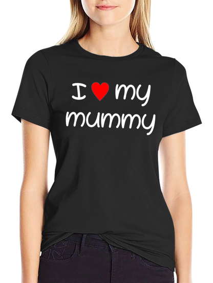 I Love My Mummy Black Graphic Tee