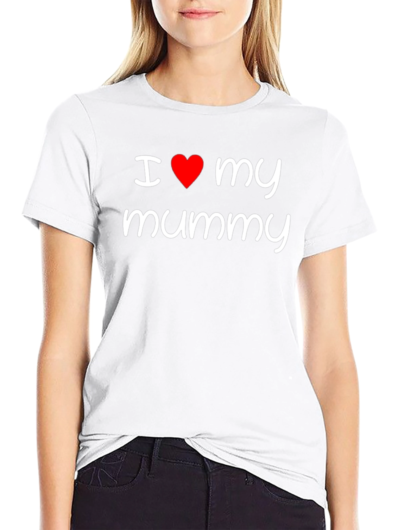 I Love My Mummy Black Graphic Tee