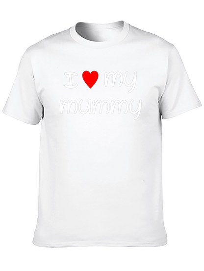 I Love My Mummy Black Graphic Tee