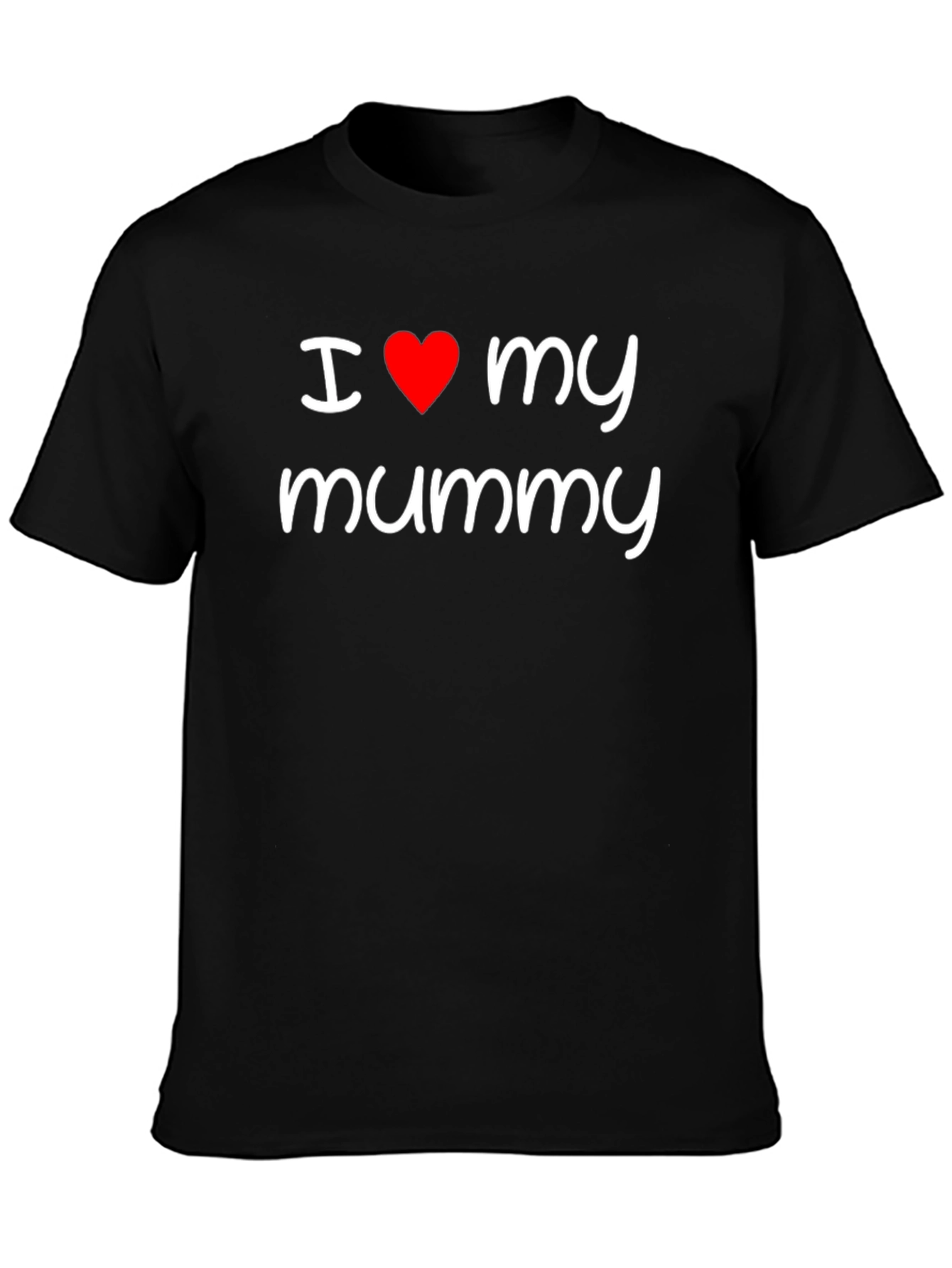 I Love My Mummy Black Graphic Tee