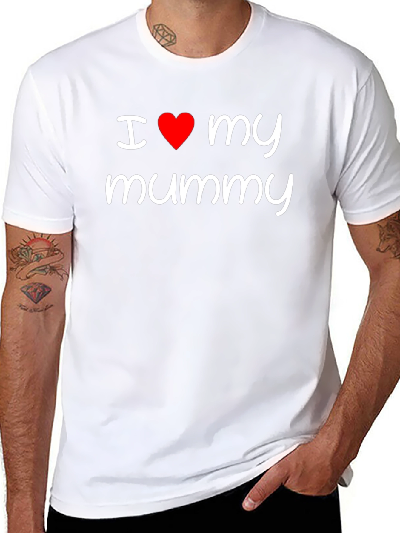 I Love My Mummy Black Graphic Tee