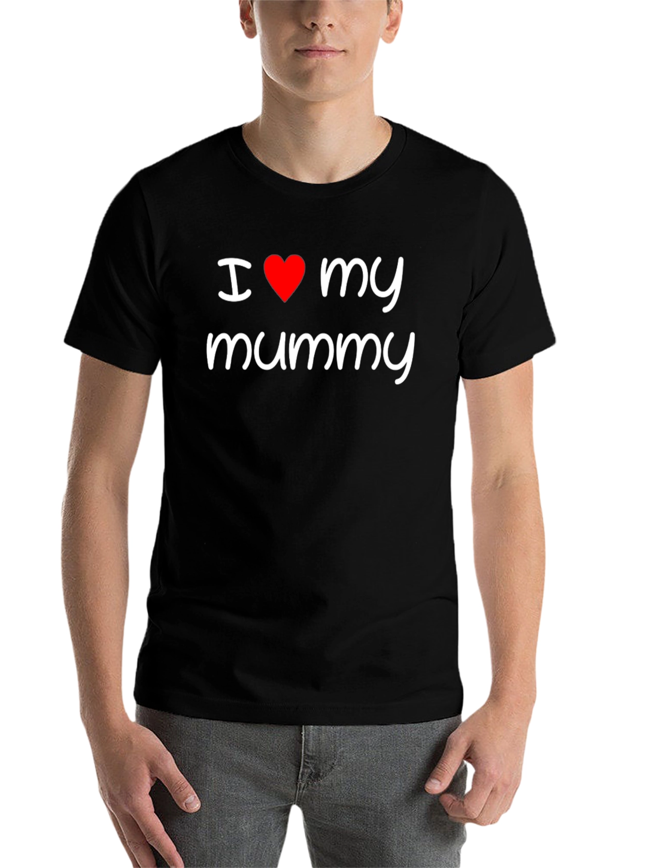 I Love My Mummy Black Graphic Tee