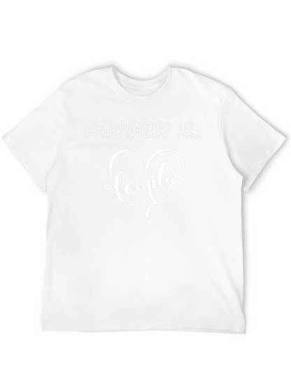 Happiness is Family Graphic Tee - Soft Cotton Blend