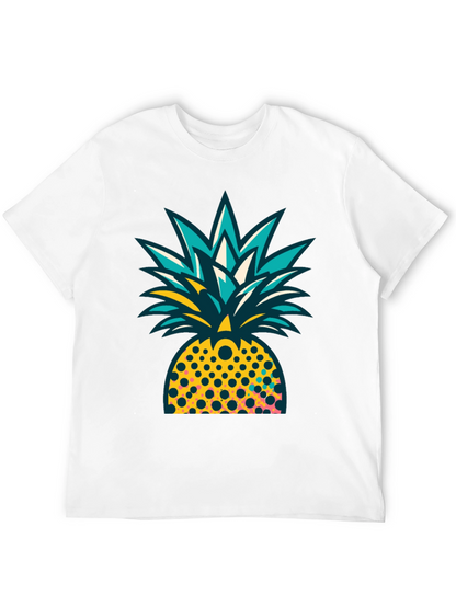 Pineapple Graphic Black T-Shirt - Tropical Design