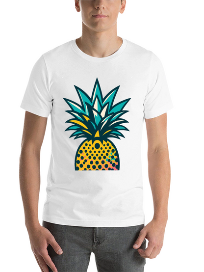 Pineapple Graphic Black T-Shirt - Tropical Design