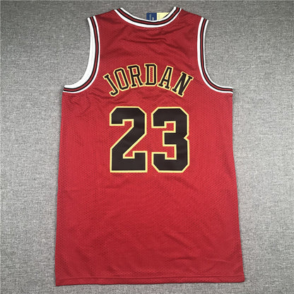 Men's Chicago Bulls Michael Jordan Red Hardwood Classics Jerseys Chinese Edition