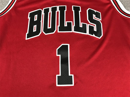Men's Chicago Bulls Derrick Rose #1 Red Swingman Jerseys