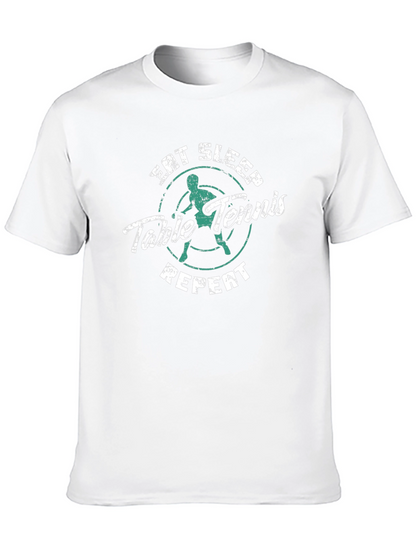 Eat Sleep Table Tennis Repeat Graphic Tee