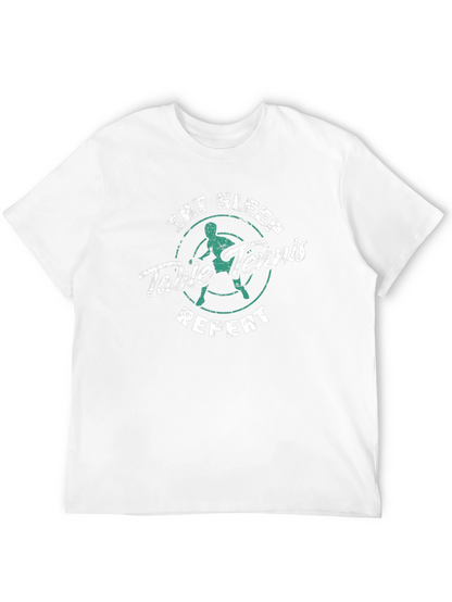 Eat Sleep Table Tennis Repeat Graphic Tee