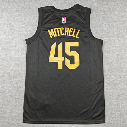 Men's Cleveland Cavaliers Donovan Mitchell #45 Black Swingman Jerseys - Statement Edition