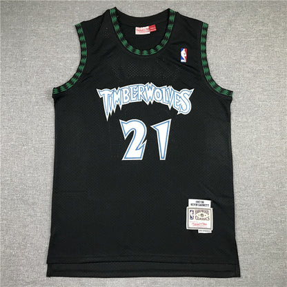 Men's Minnesota Timberwolves Kevin Garnett #21 Hardwood Classics Swingman Jerseys