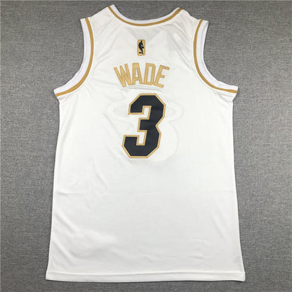 Men's Miami Heat Dwyane Wade #3 White Swingman Player Jerseys