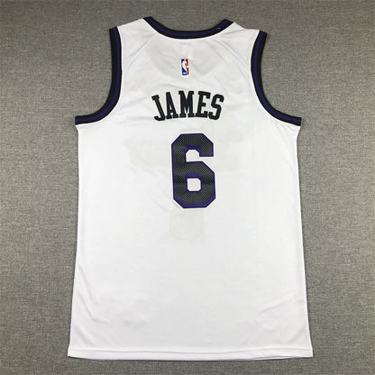 Men's Los Angeles Lakers LeBron James #6 White 2022/23 Authentic Jerseys - City Edition