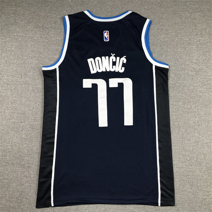 Men's Dallas Mavericks Luka Doncic #77 Navy 2022/23 Statement Edition Swingman Jerseys