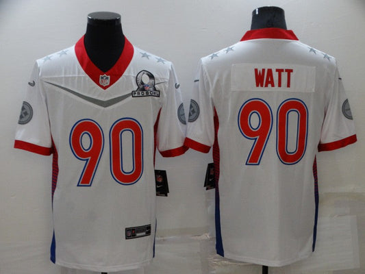 Men's Pittsburgh Steelers T.J. Watt #90 White All Star Game Jerseys