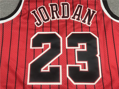 Men's Chicago Bulls Michael Jordan #23 Red Hardwood Classics Authentic Jerseys
