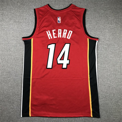 Men's Miami Heat Tyler Herro #14 Red 2022/23 Swingman Jerseys - Statement Edition