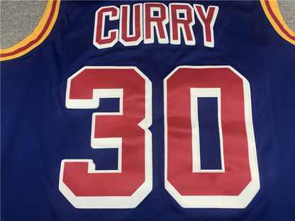 Men's Golden State Warriors Stephen Curry #30 Blue 2022 City Edition Jerseys
