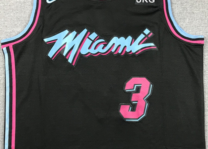 Men's Miami Heat Dwyane Wade #3 Black Swingman Player Jerseys